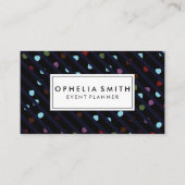 Carte De Visite Texture des bandes et des points chic (Devant)