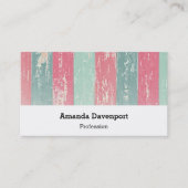 Carte De Visite Texture des rayures rose et vert (Devant)