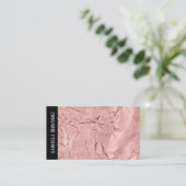 Carte De Visite Texture d'huile rose + noir (Debout devant)