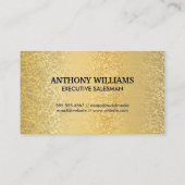 Carte De Visite Texture d'or Metallic / Icône Lion (Dos)