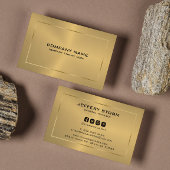 Carte De Visite Texture d'or métallique moderne Typographie noire