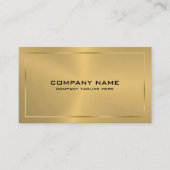 Carte De Visite Texture d'or métallique moderne Typographie noire (Devant)