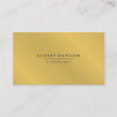 Carte De Visite Texture dorée minimaliste (Devant)