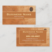 Carte De Visite Texture du bois de cendre (Devant / Derrière)