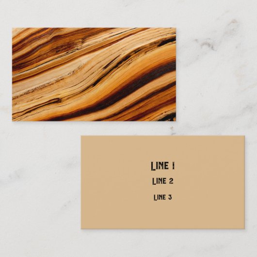 Carte De Visite Texture du grain de bois (Devant / Derrière)