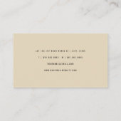 Carte De Visite Texture du grain de bois Photo Construction minima (Dos)