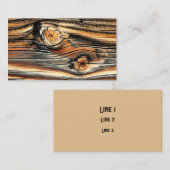 Carte De Visite Texture du noeud du grain de bois (Devant / Derrière)