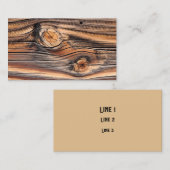 Carte De Visite Texture du noeud du grain de bois (Devant / Derrière)