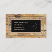 Carte De Visite Texture du panneau en bois (Dos)
