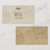 Carte De Visite Texture du parchemin (Devant / Derrière)