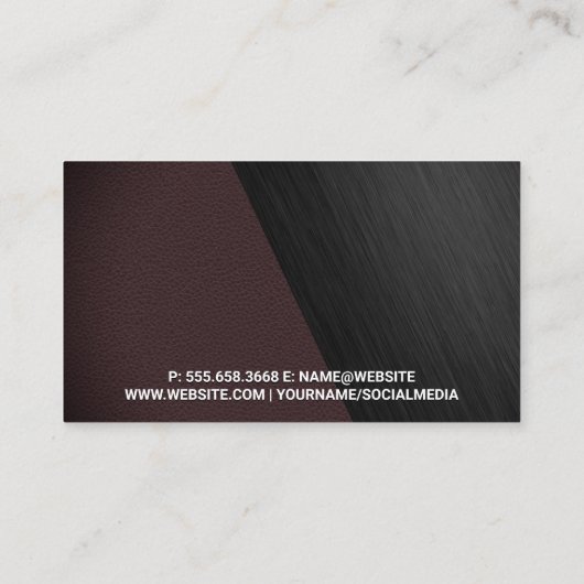 Carte De Visite Texture duo simple (Dos)