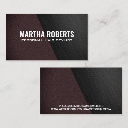 Carte De Visite Texture duo simple (Devant / Derrière)