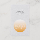 Carte De Visite Texture Élégant Moderne Blanc Professeur de Yoga O (Devant)