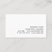 Carte De Visite Texture Élégant Simple Consultant Beige (Dos)