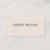 Carte De Visite Texture Élégant Simple Consultant Beige (Devant)