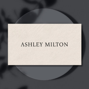 Carte De Visite Texture Élégant Simple Consultant Beige