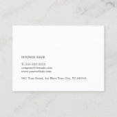 Carte De Visite Texture Élégant Simple Consultant Bleu Blanc (Dos)