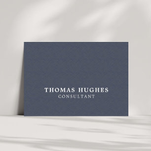 Carte De Visite Texture Élégant Simple Consultant Bleu Blanc