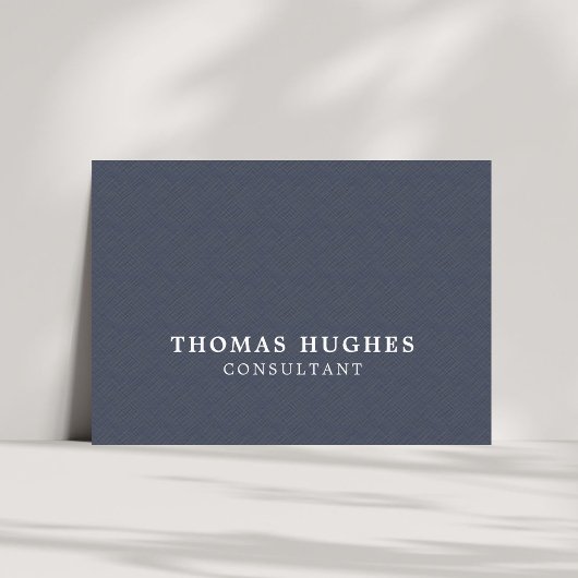 Carte De Visite Texture Élégant Simple Consultant Bleu Blanc
