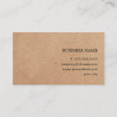 Carte De Visite Texture élégante Blanc Imprimé Kraft Consultant (Dos)