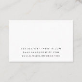 Carte De Visite Texture élégante en marbre (Dos)