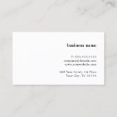 Carte De Visite Texture élégante Gris Gras Monogramme Consultant (Dos)