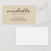 Carte De Visite Texture élégante Texte cursif (Devant / Derrière)