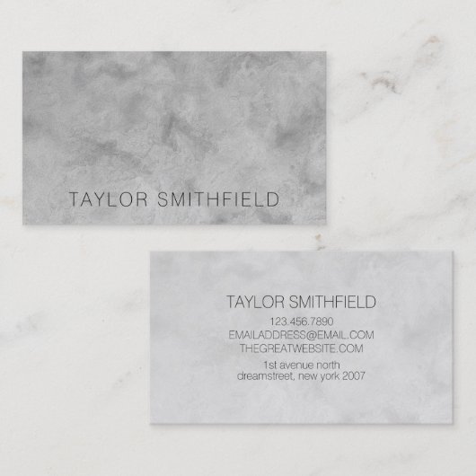 Carte De Visite Texture en béton simple (Devant / Derrière)