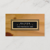 Carte De Visite texture en bois clair moderne classique profession (Devant)