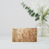 Carte De Visite Texture en bois comprimée Recyclée pour l'arrière (Debout devant)