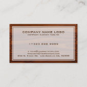 Carte De Visite Texture en bois d'acajou Brown (Dos)