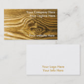 Carte De Visite texture en bois d'arrière - plan de grain de noeud (Devant / Derrière)