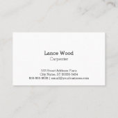 Carte De Visite Texture en bois de Cypress (Dos)