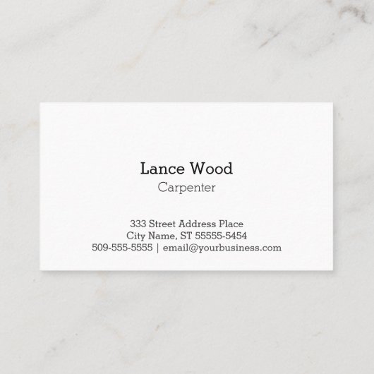 Carte De Visite Texture en bois de Cypress (Dos)