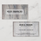 Carte De Visite Texture en bois gris Refroidissant la conception e (Devant / Derrière)