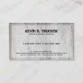 Carte De Visite Texture en bois gris Refroidissant la conception e (Dos)