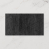 Carte De Visite Texture en bois noire (Dos)