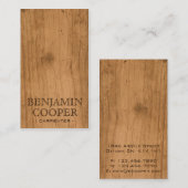 Carte De Visite Texture en bois - style B (Devant / Derrière)