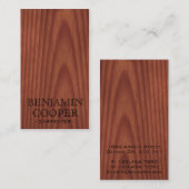 Carte De Visite Texture en bois - style C (Devant / Derrière)
