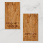 Carte De Visite Texture en bois - style D (Devant / Derrière)