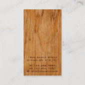 Carte De Visite Texture en bois - style D (Dos)