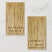 Carte De Visite Texture en bois - style E (Devant / Derrière)