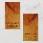 Carte De Visite Texture en bois - style F (Devant / Derrière)