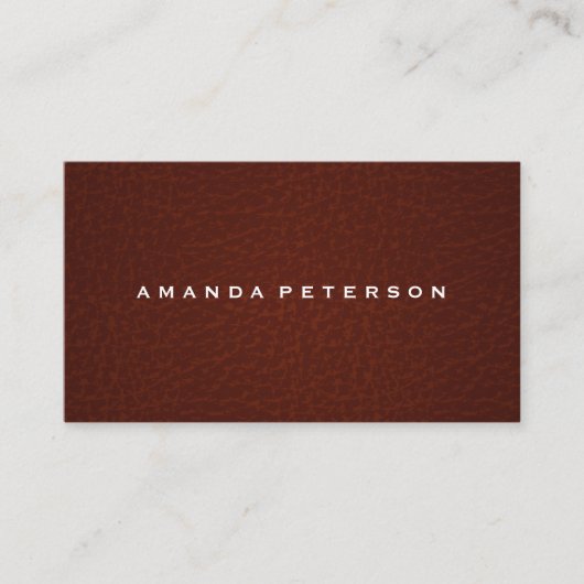 Carte De Visite Texture en cuir (Devant)