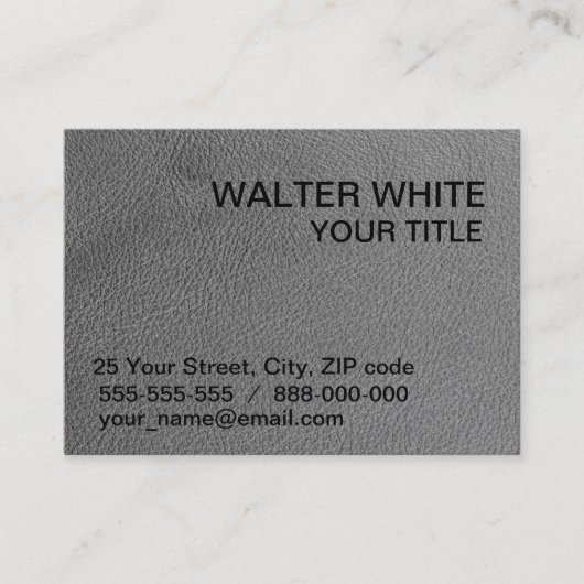 Carte De Visite Texture en cuir (Devant)
