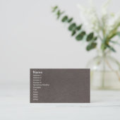 Carte De Visite Texture en cuir (Debout devant)