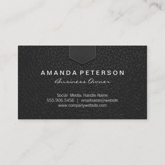 Carte De Visite Texture en cuir (Dos)