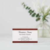 Carte De Visite Texture en cuir, arrière - plan en cuir - rouge (Debout devant)