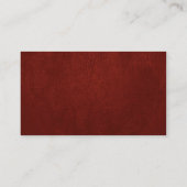 Carte De Visite Texture en cuir, arrière - plan en cuir - rouge (Dos)
