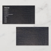 Carte De Visite Texture en cuir bleue (Devant / Derrière)
